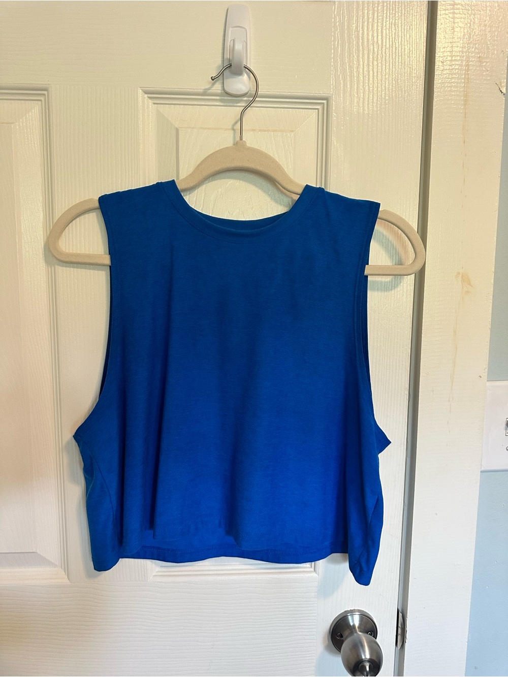 Beyond Yoga Royal Blue Cropped Muscle Tank